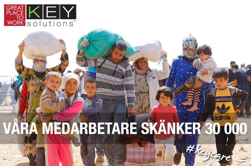 På initiativ av en av våra medarbetare startades på Key Solutions en särskild insamling för att bistå de tiotusentals människor som har flytt från Kobane p.g.a. attackerna från IS (ISIS).