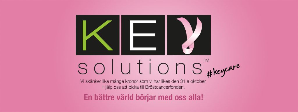 Vår rosa månad oktober är här och nu lanserar vi vår årliga Key Care-kampanj för att stöda kampen mot bröstcancer!