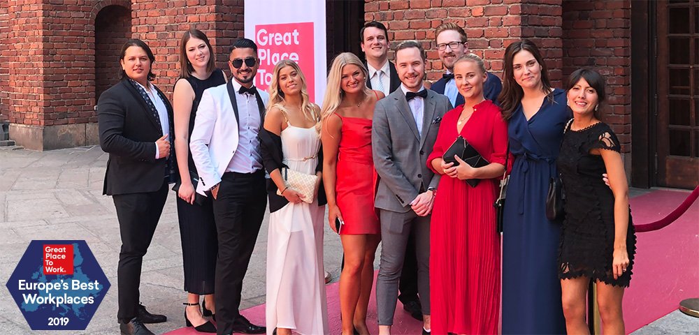 Dubbla utmärkelser på årets europeiska Great Place to Work-gala